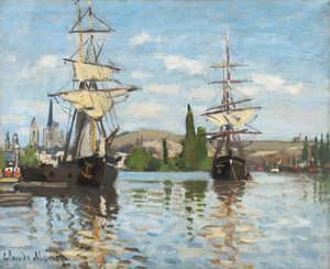 Barcos en el Sena en Ruan, 1872-73